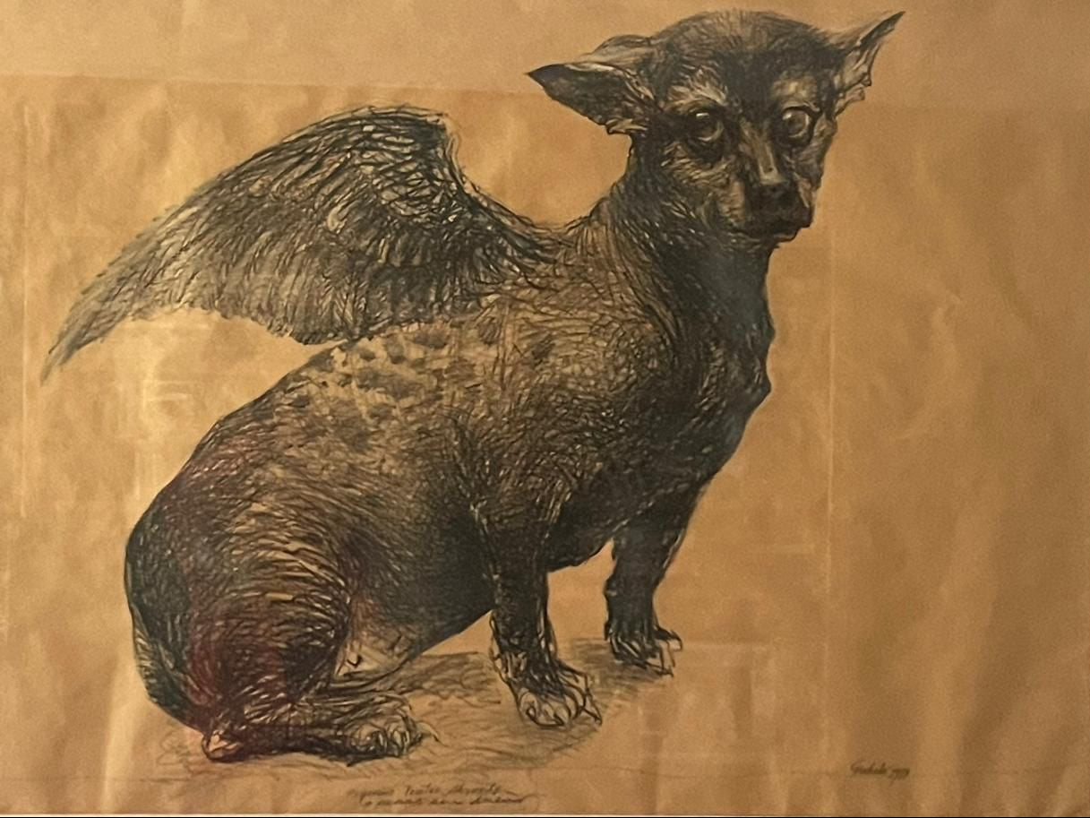 Roberto Fabelo, Carboncillo y pastel sobre Kraft