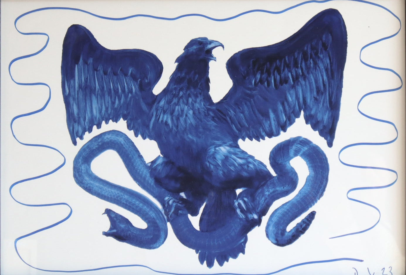 Daniel Lezama Serigrafía Águila Intervenida