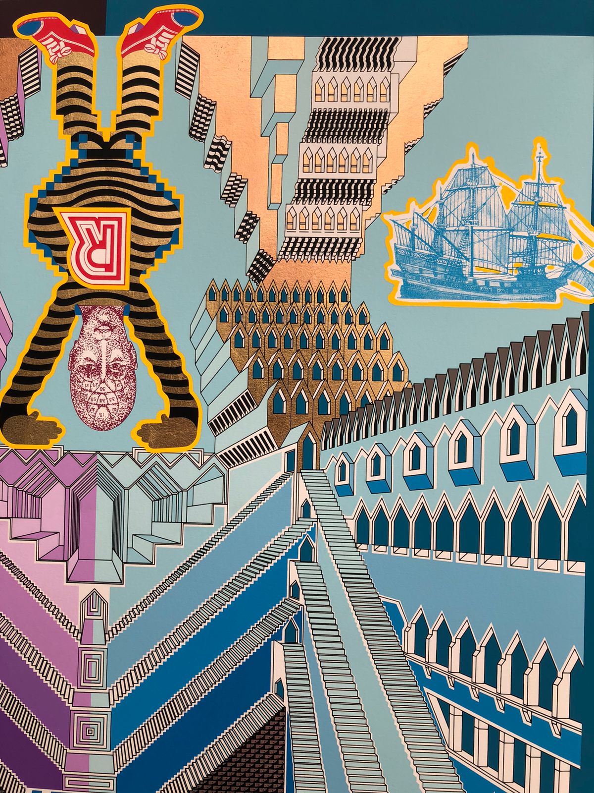 Pedro Friedeberg Serigrafia Coloso de Rodas